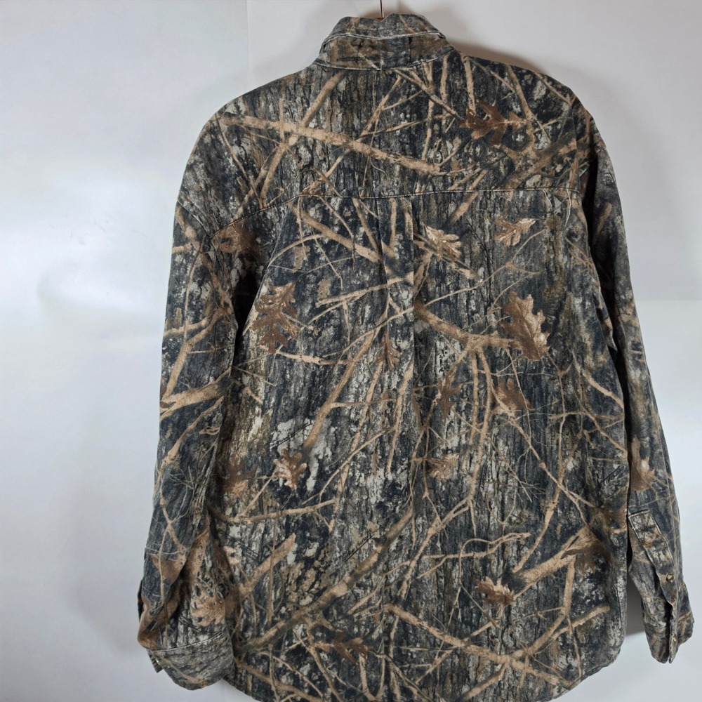 True Timber Men Camo Hunting Shirt Long Sleeve Button Up Camouflage Large - Picture 7 of 9